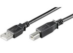 PremiumCord USB 2.0 kabel, A-B 3m barva černá (8592220003661)