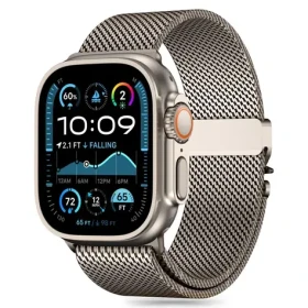 Tech-Protect Milano titan / Řemínek pro Apple Watch / milánský tah / 44/45/46/49 mm