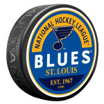 Mustang Puk St. Louis Blues NHL Block Textured Puck