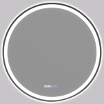 CERANO Koupelnové LED zrcadlo Rivo, kovový rám - černá matná - Ø 60 cm