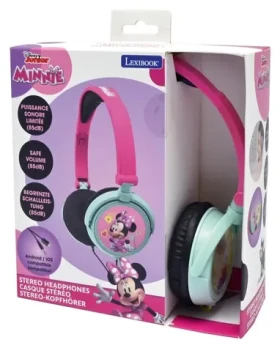 Lexibook Sluchátka Minnie / Sluchátka / Skládací / Limit hlasitosti 85dB / 3,5mm jack, USB-C (HP010MN)