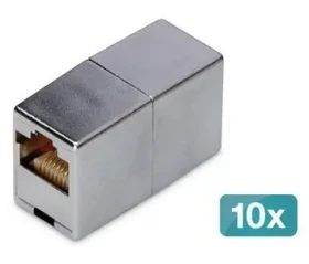 DIGITUS Modulární spojka RJ45 CAT5e / Síťová spojka / stíněná / pozlacené kontakty / 10 ks (DN-93901-10)