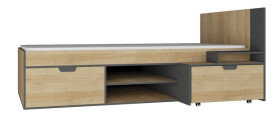 FRONTI Postel NANO NA13 90x200 grafit + dub riviera