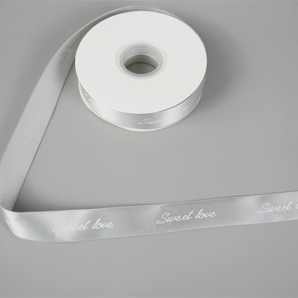 Cake star stuha SWEET LOVE stříbrná 25mm x 45m