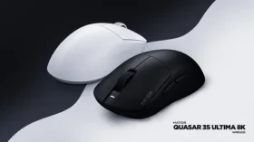 Hator Quasar 3S Ultima černá / Herní bezdrátová myš / optická / 30000 DPI / 2.4GHz / Bluetooth / USB-C (HTM660)