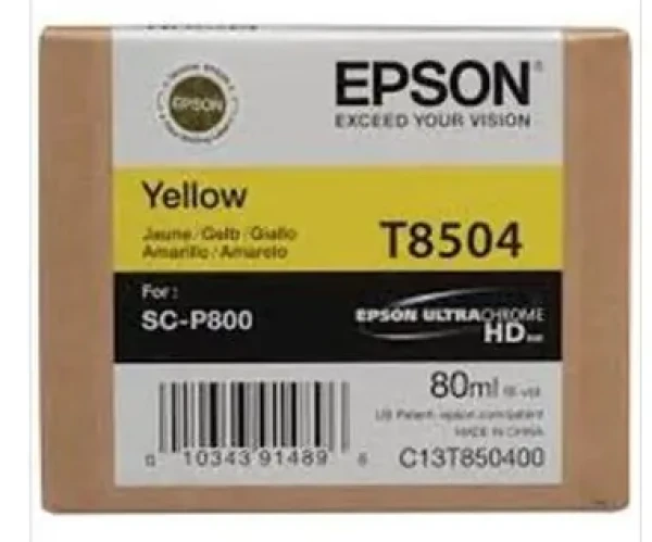 Epson originální cartridge T850400 UltraChrome HD / 80ml / Žlutá photo (C13T850400)