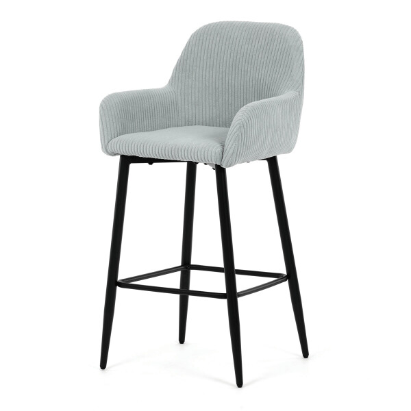 Barová židle, modrá, manšestrová látka,AUB-V4009 BLUE6