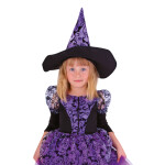 Dětský kostým Čarodějnice fialová, e-obal, vel. M