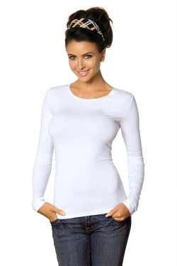 Dámské tričko Manati long white plus - BABELL bílá 3XL
