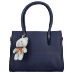 Módní dámská koženková kabelka do ruky Armin, tmavě modrá