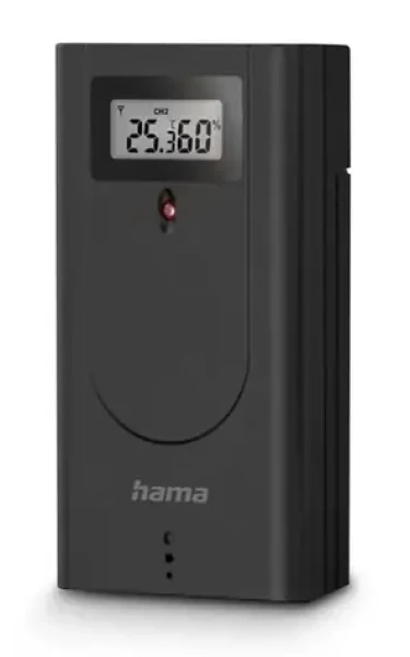 Hama Brac bezdrátový senzor k Hama meteostanicím černá / venkovní použití / teplota / vlhkost (222237)