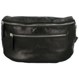 Módní dámská kožená kabelko-ledvinka GW Galatea, černá