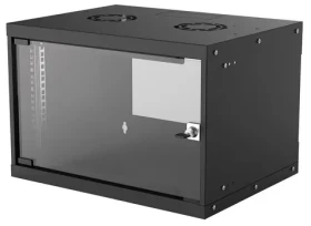 Intellinet Nástěnný rozvaděč 540x400 mm černá / Rozvaděč / 19" / 6U / Flatpack / nosnost 50 kg (714143)