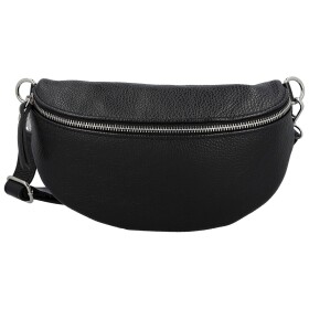 Módní dámská kožená ledvinka Sotiria, černá