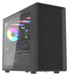 DarkFlash DB460M černá / Skříň / M-ATX / ITX / tvrzené sklo / bez ventilátorů / bez zdroje (DB460M Black)