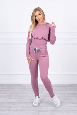 Model 18747591 žebrovaná souprava tmavě růžová - K-Fashion Velikost: UNI