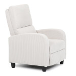 TV a relaxační křeslo, manuální polohování push back, potah manšestrová béžová látka