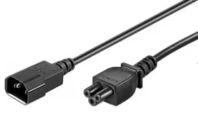 MicroConnect Prodlužovací kabel C14 - C5 1m černá (PE080610)