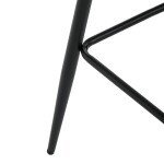 Židle barová, zelená látka, čtyřnohá kovová podnož, černý mat