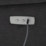 Polohovací křeslo, elektrické zabudované ovládání, hnědá, látka, TV-925 BR2