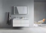 DURAVIT - ME by Starck Dvojumyvadlo nábytkové 130x49 cm, s přepadem, 2 otvory pro baterie, bílá 2336130000