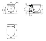 IDEAL STANDARD - Tesi Závěsné WC, Aquablade, černá T0079V3