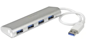 StarTech USB Hub 4 porty stříbrná / USB hub / USB 3.0 / 4x USB-A / hliníkové tělo (ST43004UA)