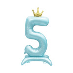 Číslo stojící 82CM modrá s korunkou 05 (vzduch) - Albi