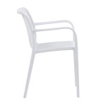 Židle jídelní, stohovatelná, bílý plast