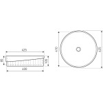 KERRA - Umyvadlo keramické nablátkové volně stojící KR-9037 5907548125767