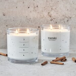 Meraki Vonná adventní svíčka Anjour Pear 560 g, bílá barva, sklo, vosk