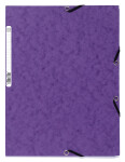 Exacompta spisové desky s gumičkou a štítkem, A4 maxi, prešpán, tmavě fialové