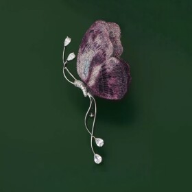 Luxusní brož ve tvaru fialového motýla Jeanne, Fialová