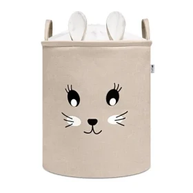 Sipo Koš na hračky XL se šňůrkou, skládací bavlněný / 63 l, Rabbit (SPXB04)