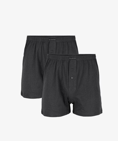 Pánské klasické boxerky ATLANTIC knoflíčky 2PACK graphite Velikost: