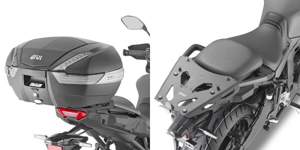 Sra2159 hliníkový special rack Yamaha Tracer 9 (21-24) včetně černé hliníkové plotny pro Monokey