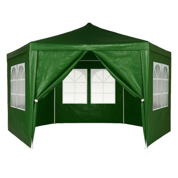 Zahradní altán 2 x 2 m - párty stan se stěnami a okny zelená