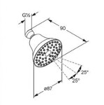 KLUDI - A-Qa Hlavová sprcha, průměr 9 cm, chrom 6219105-00