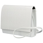 Módní dámská plesová kabelka Elvina, bílá croco