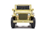 Mamido Dětský elektrický vojenský Jeep Willys 4x4 béžový