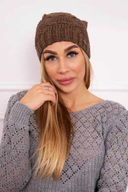 Fleecová čepice Justyna K253 cappuccino UNI