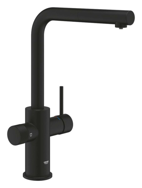 GROHE - Blue Pure Dřezová baterie Minta s filtrační funkcí a výsuvnou koncovkou, phantom black 30590KF0