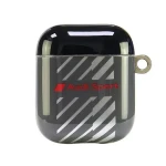 Audi Sport Case černá / Pouzdro pro Apple AirPods 1. a 2. generace / IML (AUS-IMLAP-RSQ/D1-BK)