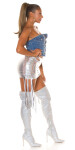 Soo Sexy! used look Jeans Bandeau Crop Top barva denimblue velikost