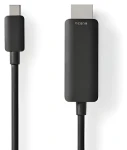 Nedis USB-C - HDMI černá / Redukce / USB 3.2 Gen 1 / 4K 60Hz / 1 m (CCGL64655BK10)