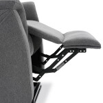 Polohovací křeslo, elektrické zabudované ovládání, šedá, látka, TV-929 GREY2