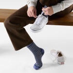 Dámské merino ponožky SMARTWOOL Women's Everyday Pin Stripe Crew Socks, Deep Navy velikost: 42-45 (L)