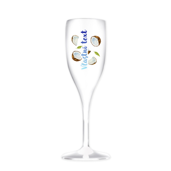 Personalizovaná nerozbitná prosecco sklenice s letním ovocem