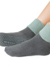 Dámské ponožky s protiskluzovou úpravou ABS 126 MELANŽOVÁ TMAVĚ ŠEDÁ 38-40