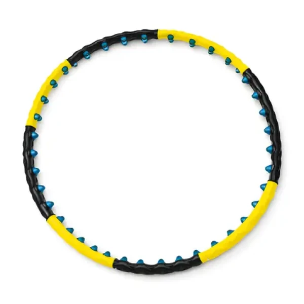 Wozinsky WHH-110 černá/žlutá / Masážní hula hoop / s nodulemi